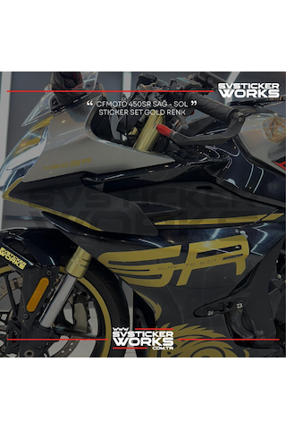 Cfmoto 450sr Grenaj Sticker Sağ Sol Gold Renk New Design Diğer