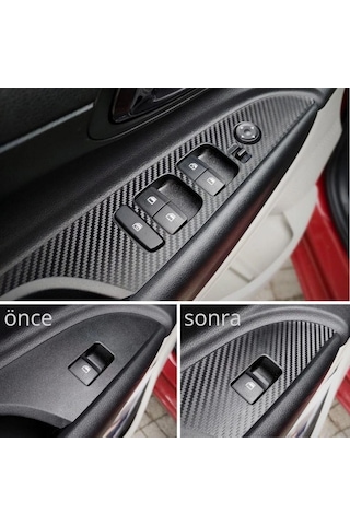 Hyundai İ20 İç Trim Karbon Folyo Kaplama Set Ayna Katlama Butonlu