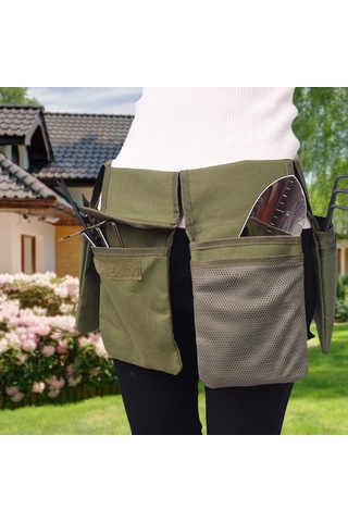 Symbee Askeri Yeşil Kumaş Çalışma Kemer, El Aletleri İçin Geniş Cep, Ergonomik Tasarım, Su Geçirmez, Bahçe-çiftlik Kullanıma Uygun