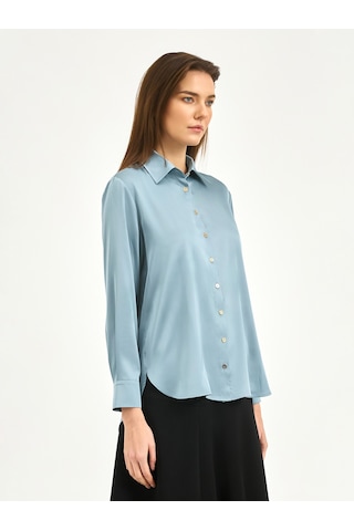 Karaca Kadın Regular Fıt Gömlek-mavi 12.25s.04.004 Mavi