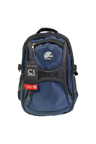 Büyük Su Geçirmeyen Kalın Kumaş Ortopedik Çok Bölmeli Okul Gezi Seyahat Kamp Sırt Çantası 32cmx47cm Lacivert