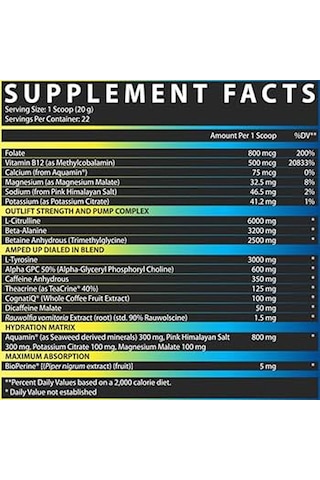 Nutrex Outlift Amped High-ımpact Preworkout