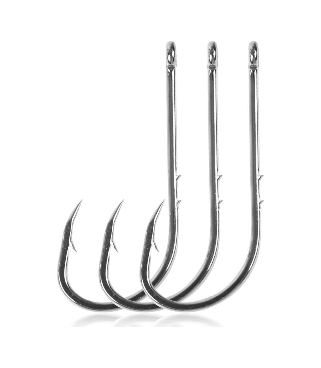 Dianziye 100 Adet Yüksek Karbon Çelik Çift Tikenli Uzun Saplı Deniz Ve Tatlı Su Balıkçılık İğneleri 5 Numara - Dayanıklı Ve Kuru Tutan