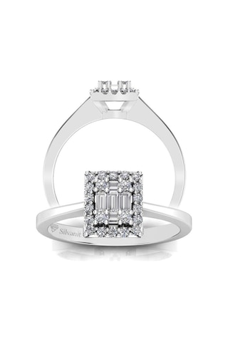 0,25 Karat Pırlantalı Baget Yüzük (481982083)