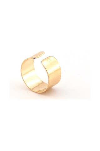 Gold Sari Renkli Earcuff Kulak Kelepçesi Düz Model Ex093 Altın