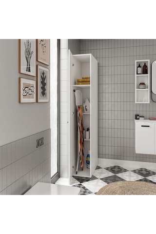 Savana M Çok Amaçlı Banyo Kiler Dolabı Beyaz