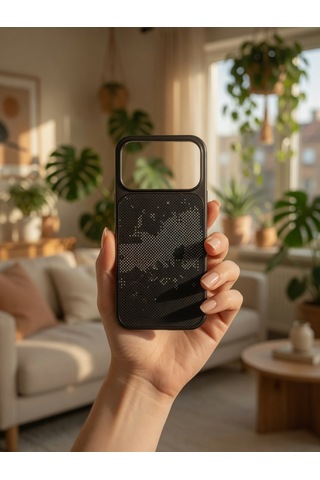 İphone 17/18 Promax Ortak Uyumlu Karbon Fiber Desenli Darbeye Dayanıklı Kılıf Çok Renkli1
