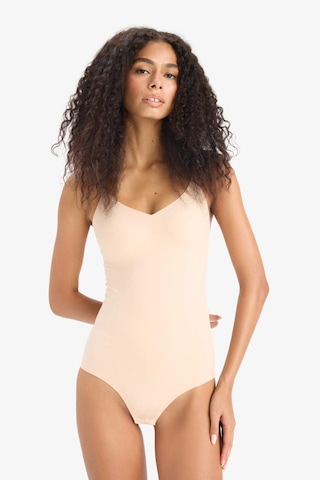 Defacto Çıkarılabilir Pedli Ten Rengi Bodysuit Korse-fall İn Love E4743ax25smbg392 Bej