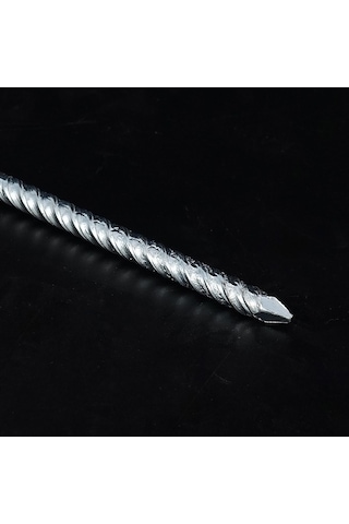 Pazly Parlak Çadır Spiral Çivi - Yüksek Dayanımlı Çelik 250mm Kamp Kazığı Gümüş Renk Gümüş