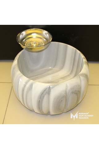 Marmara Çizgili Kabak Model Kurna