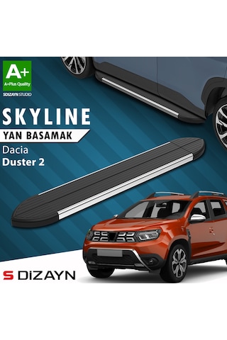 S-dizayn Dacia Duster 2 Skyline Krom Yan Basamak 183 Cm 2018-2023 A+ Kalite