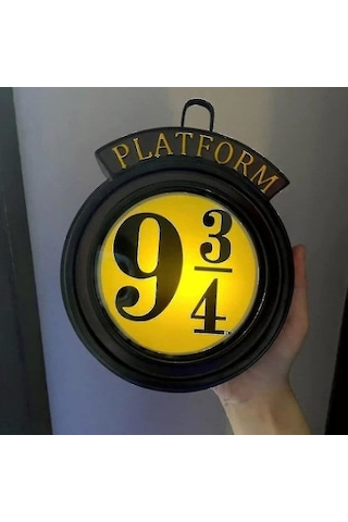 Harry Potter Asılı 9 3/4 Gece Lambası, Metal Duvar Lambası, Sinema Severler İçin 20. Yıl Dönümü Hediyesi Çok Renkli