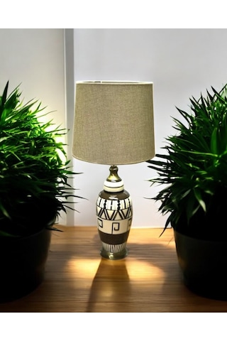 Abj 220 182 Mercan Abajur Kilim Desen Kahve Renkli