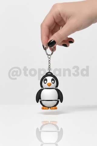 10 Adet Penguen Anahtarlık Hareketli, Hediyelik, 3d Oyuncaklı Anahtarlık