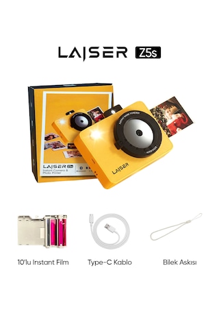 Laiser Z5S İnstant Kamera Ve Fotoğraf Yazıcısı - Şipşak Fotoğraf Makinesi