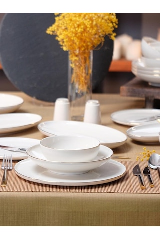 Maxx Doria Celestia Gold 6 Kişilik 29 Parça Yemek Takımı Pa2015 Beyaz - Gold
