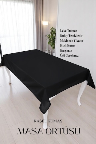 Smooth Masa Örtüsü Sofra Bezi Siyah
