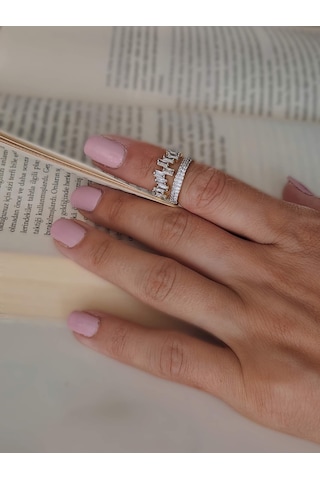 Baget Tektaş Prenses Model Eklem Kıkırdak Kemik Ayarlanabilir Altın Renkli Yüzük Gold