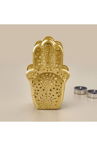 Kpm Etnik Metal Mumluk - Gold - 10 Cm ALTIN