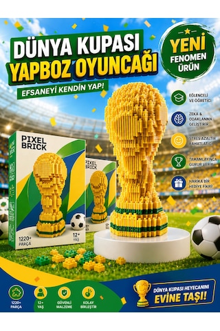 Yapboz Dünya Kupası Puzzle Premium Pixel Brick Koleksiyonluk 1220 Parça Efsane Oyun Set Oyuncak 1