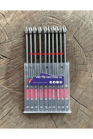 Dnz S2 İmpact Ph2 Mıknatıslı Yıldız Bits Uç Ph2 Sac Vida Sıkma Ucu 10pcs 150mm Matkap Ucu