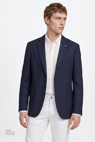AC&Co / Altınyıldız Classics Erkek Lacı Slim Fit Dar Kesim Mono Yaka Torba Cepli Blazer Ceket Lacı