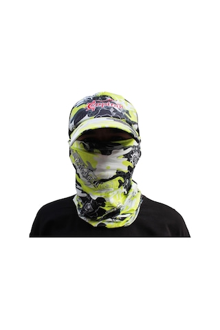 Captain Fisherman Style Camo Green Set Cap+eldiven+kolluk+buff Yeşil