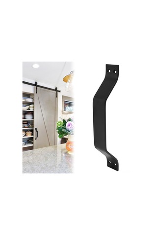 Fosenze Karbon Çelik Ahşap Kapı Kolu, Mat Siyah, Dayanıklı, Kolay Kurulum, Garaj/slide Kapılar İçin