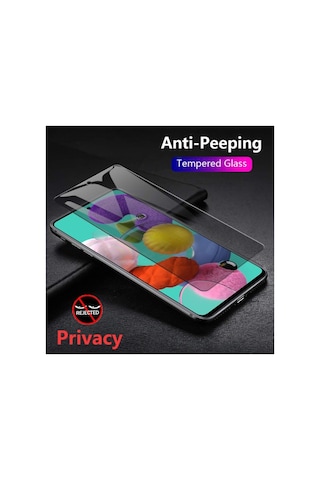 Samsung Galaxy M22 Hayalet Ekran Koruyucu 5d Privacy Kırılmaz Zırh Tam Kaplama Cam