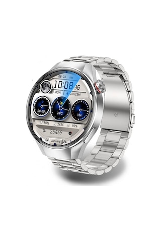 Erkek Kol Saati Amoled Ekran 3 Kordonlu Akıllı Saat Smart Watch