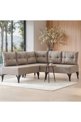 Garaj Home Lavin Köşe Takımı - Krem Diğer