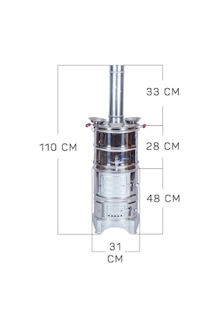 20 Litre Battal Boy 20 Litre 3 Demlikli Semaver Mth-521