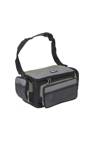 Pazly Yeşil Gri Balıkçı Çantası, Omuz Askılı, Hafif, Dayanıklı, Olta Ekipmanı Kılıfı