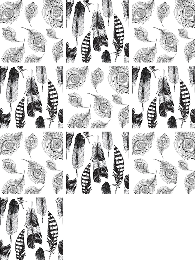 Hombey Mediterranean Tarzı Otomatik Yapışkan Mermer Sticker 20x20cm 10 Adet - Duvar Dekorasyonu, Kolay Kurulum, Geride Kalıntı Yok Diğer