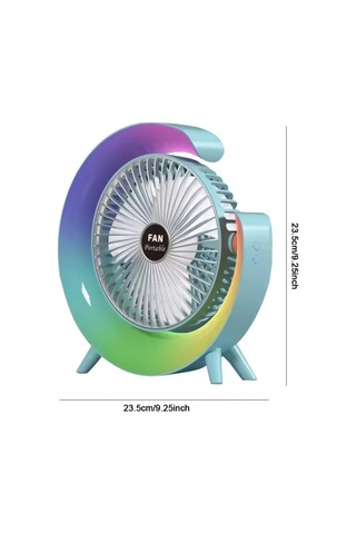 Divex Renkli 3 Modlu Taşınabilir Masaüstü Fan Mavi Pv-16