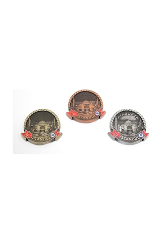 10 Adet İstanbul Yöresel Magnet Metal Buzdolabı Süsü, İstanbul Temalı Hatıra, Souvenir Fridge Magnet