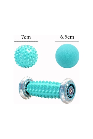Dm Plantar Fasya Topu - Kas Gevşetme, Fitness Ve El Tutma Topu, Masaj Topu Mavi