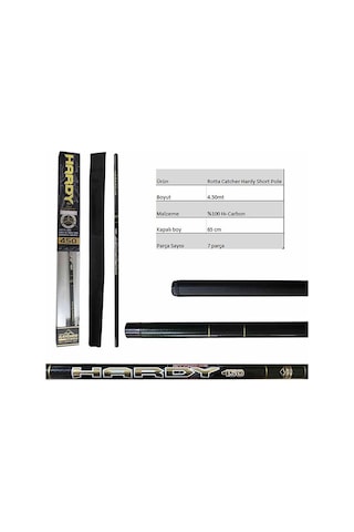 Hardy Short Pole %100 Carbon Kısa Göl Kamışı 4.50 Mt