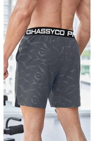 Ghassy Co. Erkek Runnig Pro Elastik Bel Nefes Alabilen Koşu Fitness Spor Şortu 001 Füme