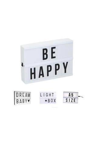 Hobibahçem Sinematik Lightbox Dekorasyon Aydınlatma Aksesuarları A5 Boyut Beyaz