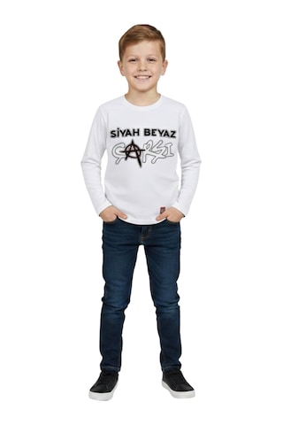 Beşiktaş Orijinal Lisanslı Uzun Kol Sweatshirt Beyaz