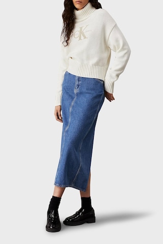 Tommy Hilfiger Calvin Klein Kadın Triko Kazak Ekru