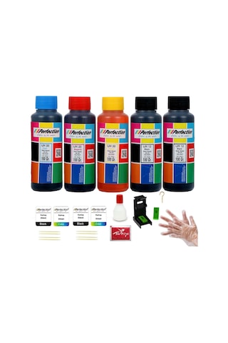 Perfection Hp Deskjet 2878 Kartuş Uyumlu Dolum Seti 5x100 Gr. Aparatlı+solüsyonlu