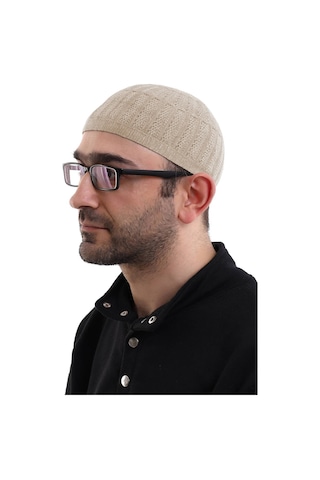 Bambu Namaz Takkesi - Bej Bej