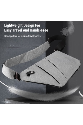 Maiyame Erkek Ve Kadınlar İçin Hafif Çapraz Çanta - Seyahat, Spor Ve Günlük Kullanım İçin Pratik Gri
