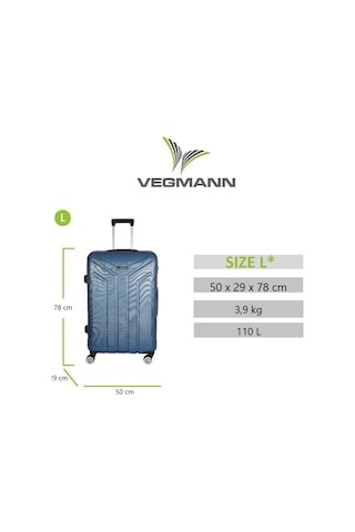 Vegmann Vela Mavi Büyük Boy Valiz Mavi