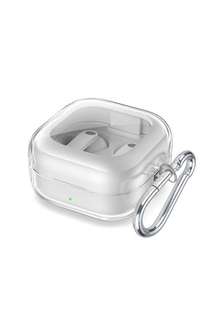 Caseonn Samsung Uyumlu Galaxy Buds 4 Pro Kılıf Askı Aparatlı Transparan Silikon Şeffaf