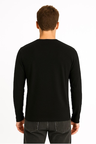 Axxel Erkek Siyah Uzun Kollu Süprem T-shirt-d2275 Siyah