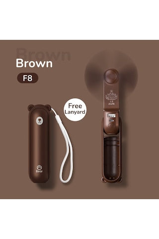 Mini Usb Fan, Taşınabilir Cep Fanı, Küçük Fan 2000mah Kahverengi F8, İspanya