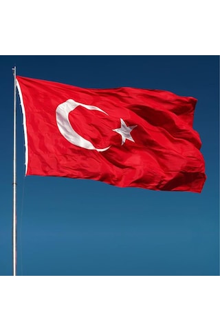 Türk Bayrağı Dikişli Raşel Kumaş 80X120CM